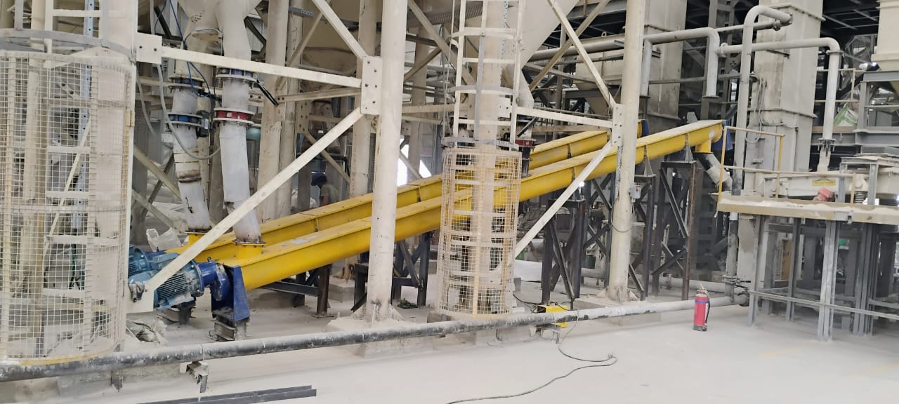 Trough Screw Conveyor Installation 2