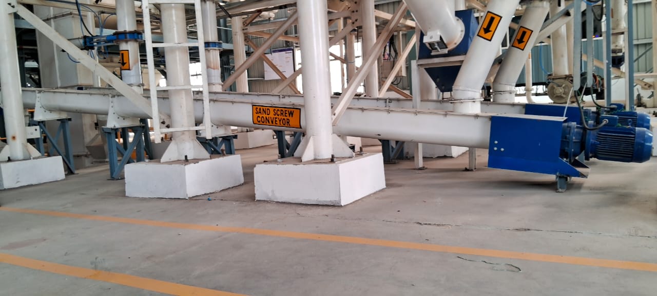 Trough Screw Conveyor Installation 7